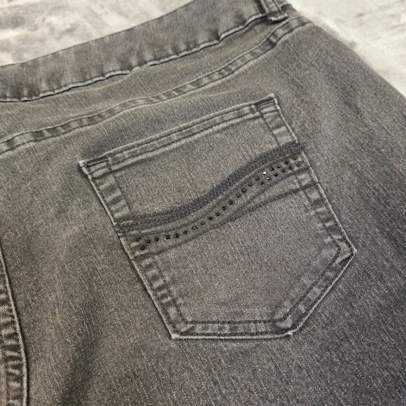 Riders by Lee Jeans Womens 20W Gray Bootcut Jeans Plus Size Stretch Denim Y2K - Picture 13 of 15